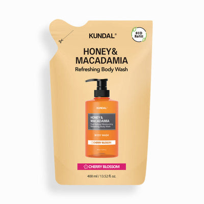 KUNDAL HONEY & MACADAMIA Refreshing Body Wash (Refill) 400ml #CHERRY BLOSSOM - buy online