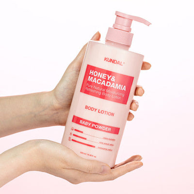 KUNDAL HONEY & MACADAΜΙΑ PURE BODY LOTION 500ml (9-type) with honey for nourishment and hydration