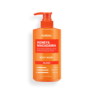 KUNDAL HONEY & MACADAΜΙΑ PURE BODY WASH 500ml (13-type) with honey for nourishment and hydration