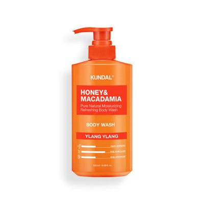 KUNDAL HONEY & MACADAΜΙΑ PURE BODY WASH 500ml (13-type) with honey for nourishment and hydration