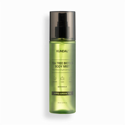 KUNDAL Tea Tree Biotics Clear Body Mist 200ml #Apple Green Tea with aha for exfoliation and renewal