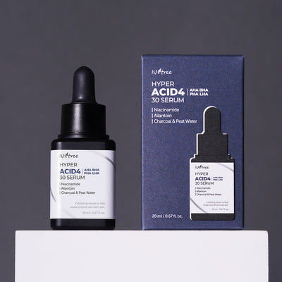 Isntree Hyper Acid 4 (AHA BHA PHA LAH) 30 Serum 20ml with pha for gentle exfoliation and hydration
