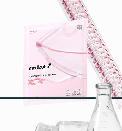 medicube PDRN Pink Collagen Gel Mask 28g X 4ea with peptide for anti-wrinkle and firmness