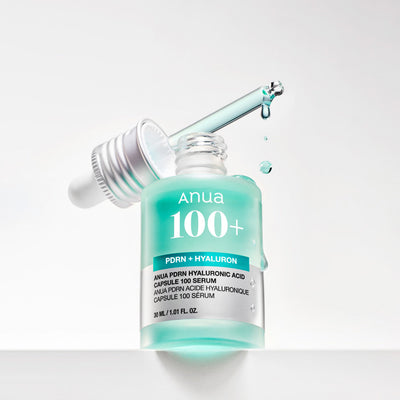 Anua PDRN Hyaluronic Acid Capsule 100 Serum 30ml with niacinamide for bright skin and minimized pores