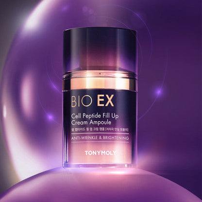 Ampolla de crema rellenadora de péptidos celulares TONYMOLY BIO EX 50 ml + 30 ml (recarga)