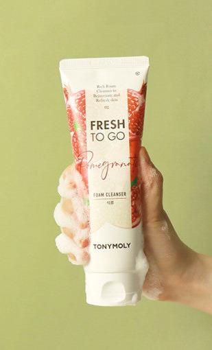 TONYMOLY Fresh To Go Pomegranate Foam Cleanser 170ml - deep cleansing