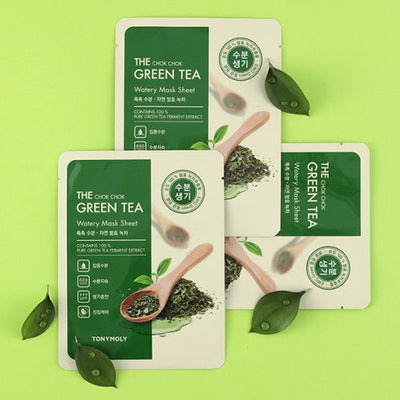 TONYMOLY The Chok Chok Green Tea Watery Mask Sheet 20g X 10ea - weekly treatment
