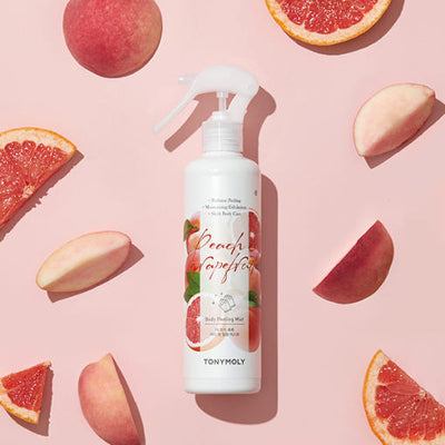 TONYMOLY THE PEACH CHOK CHOK Body Peeling Mist 300ml - product texture