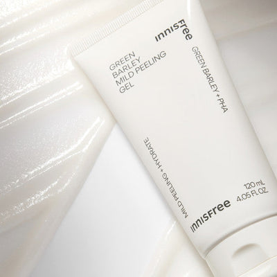 Innisfree Green Barley Mild Peeling Gel 120ml with hyaluronic for deep hydration