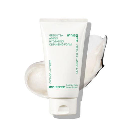 Espuma limpiadora hidratante con aminoácidos de té verde de Innisfree, 250 g