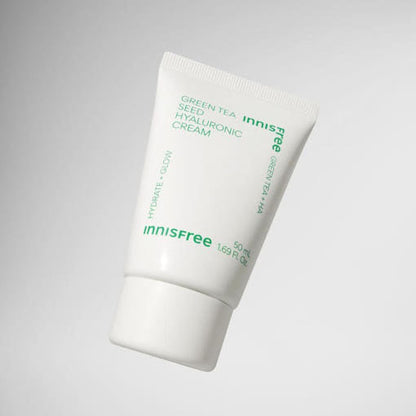 Crema hialurónica con semillas de té verde de Innisfree (tipo tubo) 50 ml