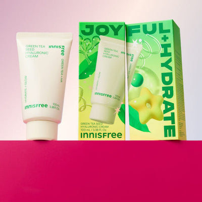 innisfree Green Tea Seed Hyaluronic Cream 100ml with hyaluronic for deep hydration