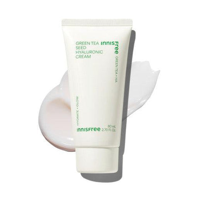 innisfree Green Tea Seed Hyaluronic Cream 80ml with hyaluronic for deep hydration