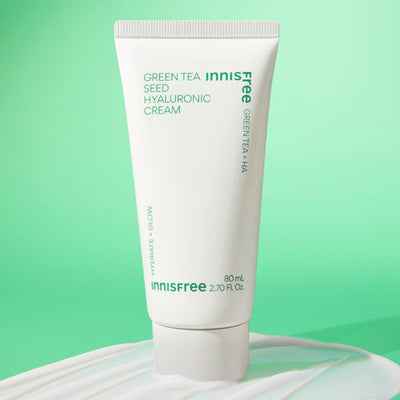 innisfree Green Tea Seed Hyaluronic Cream 80ml with hyaluronic for deep hydration