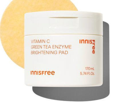 innisfree Vitamin C Green Tea Enzyme Brightening Pad 170ml (60 Pads) - skin preparation
