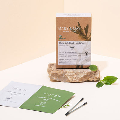 [MARY & MAY] Daily Safe Black Head Clear Nose Mask [Step1 3.5g+Step2 3.5g] X 10pcs - buy online