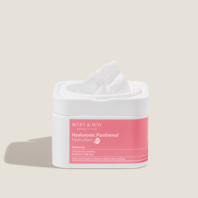 [MARY & MAY] Hyaluronic Panthenol Hydra Mask 400g (30ea) with hyaluronic for deep hydration