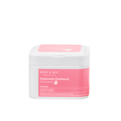 [MARY & MAY] Hyaluronic Panthenol Hydra Mask 400g (30ea) with hyaluronic for deep hydration