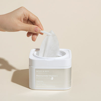 [MARY & MAY] Niacinamide Vitamin C Brightening Mask 400g (30ea) with niacinamide for bright skin and minimized pores