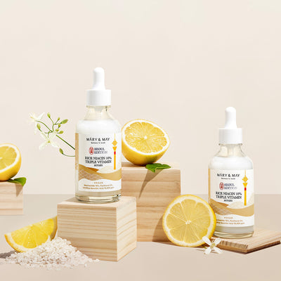 [MARY & MAY] Rice Niacin 10% Triple Vitamin Serum 80ml with niacinamide for bright skin and minimized pores