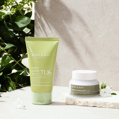 [MARY & MAY] Sensitive Soothing Gel Cream 100g with hyaluronic for deep hydration
