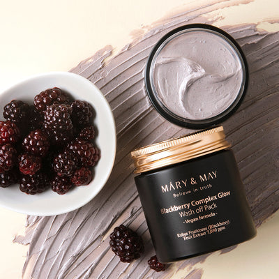 [MARY & MAY] Vegan Blackberry Complex Glow Washoff Pack 125g - weekly treatment