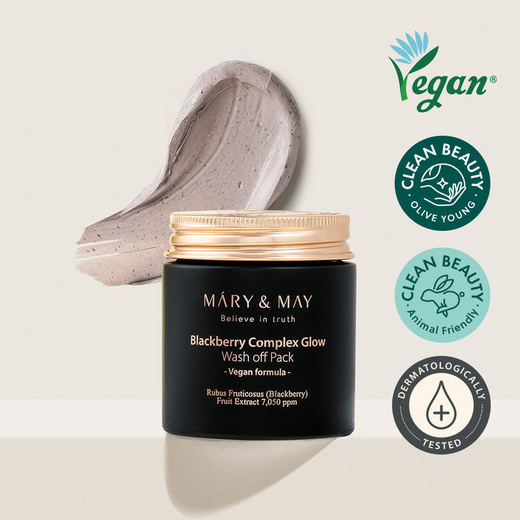 [MARY &amp; MAY] Pack nettoyant éclat au complexe de mûres végétaliennes 125 g
