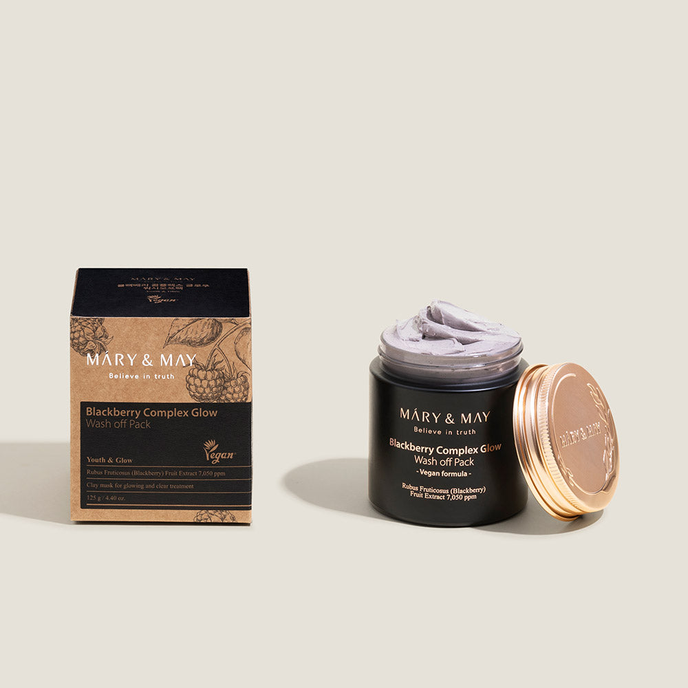 [MARY &amp; MAY] Pack nettoyant éclat au complexe de mûres végétaliennes 125 g