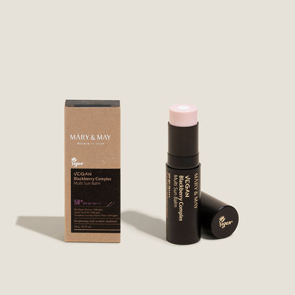 [MARY &amp; MAY] Bálsamo solar multivitamínico complejo de moras vegano SPF50+ PA++++ 10 g