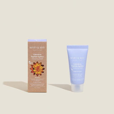 [MARY & MAY] Vegan Calendula Peptide Ageless Sleeping Mask 30g with peptide for anti-wrinkle and firmness
