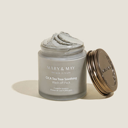 [MARY & MAY] Vegan CICA TeaTree Soothing Wash off Pack 125g