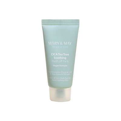 [MARY & MAY] Vegan CICA TeaTree Soothing Wash off Pack 30g with cica for soothing and repair