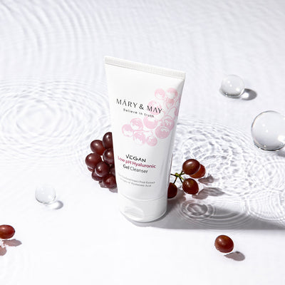 [MARY & MAY] Vegan Low pH Hyaluronic Gel Cleanser 150ml with hyaluronic for deep hydration