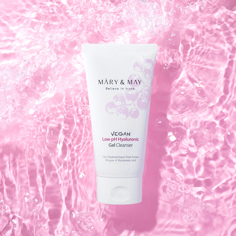 [MARY &amp; MAY] Gel nettoyant hyaluronique végétalien à faible pH 150 ml