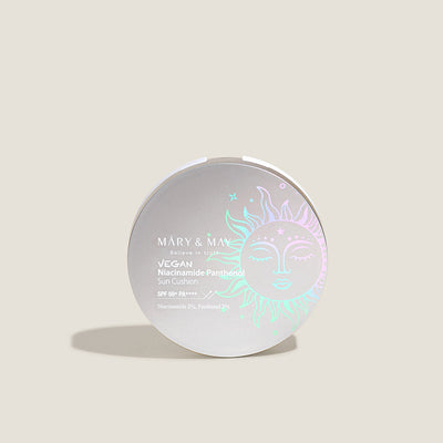 [MARY & MAY] Vegan Niacinamide Panthenol Sun Cushion SPF50+ PA++++ 25g with niacinamide for bright skin and minimized pores