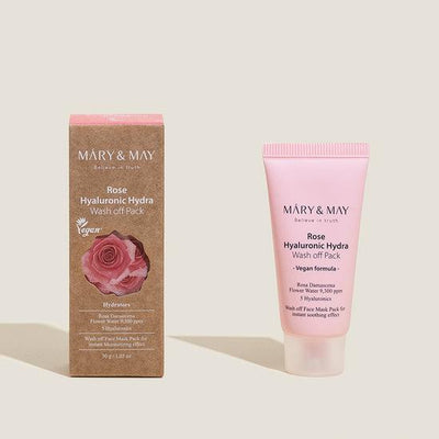 [MARY & MAY] Vegan Rose Hyaluronic Hydra Wash off Pack 30g - buy online