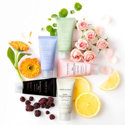 [MARY & MAY] Vegan Wash Off Mask Mini Gift Set (30g x 5) - weekly treatment