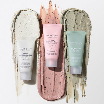 [MARY & MAY] Vegan Wash Off Mask Mini Gift Set (30g x 5) - weekly treatment