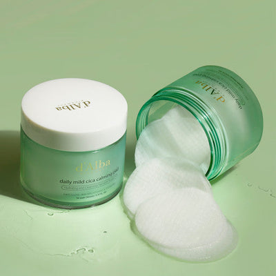 d'Alba Daily Mild Cica Calming Pad 165ml (50ea) with centella for soothing and repair