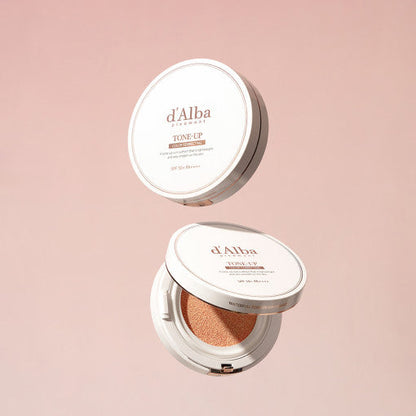 Cojín solar Waterfull Tone-Up de d'Alba 15 g + 15 g (recarga) SPF50+/PA++++