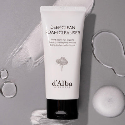 d'Alba White Truffle Deep Clean Foam Cleanser 80ml with bha for clean pores and acne