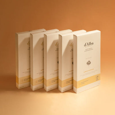 d'Alba White Truffle Double Mask Pack [Nutritive/Hydrating] 32.5g X 20ea with hyaluronic for deep hydration