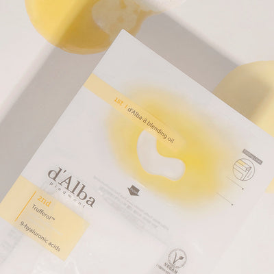 d'Alba White Truffle Double Mask Pack [Nutritive/Hydrating] 32.5g X 20ea with hyaluronic for deep hydration