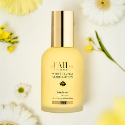 d'Alba White Truffle Moisturizing Serum Lotion 100ml with niacinamide for bright skin and minimized pores