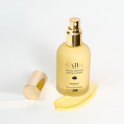 d'Alba White Truffle Moisturizing Serum Lotion 100ml with niacinamide for bright skin and minimized pores