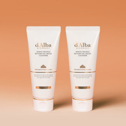 d'Alba White Truffle Return Oil Cream Cleanser (Tube) 100ml X 2ea