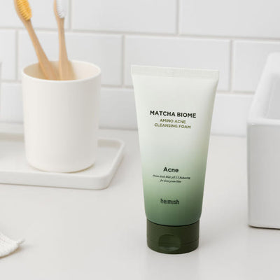 heimish Matcha Biome Amino Acne Cleansing Foam 150ml with bha for clean pores and acne