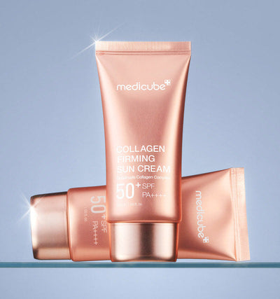 medicube Collagen Firming Sun Cream 50ml with peptide for anti-wrinkle and firmness
