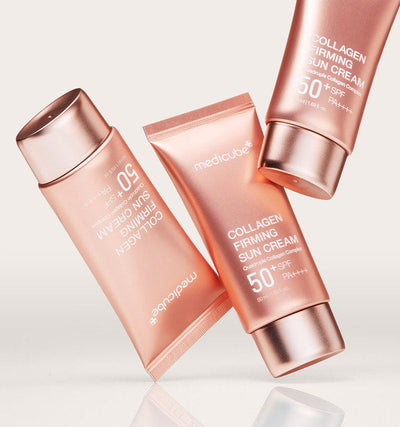 medicube Collagen Firming Sun Cream 50ml with peptide for anti-wrinkle and firmness