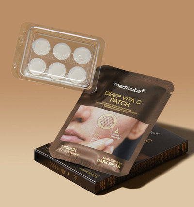 medicube Deep Vita C Patch 1box(17mm*6ea) - application method